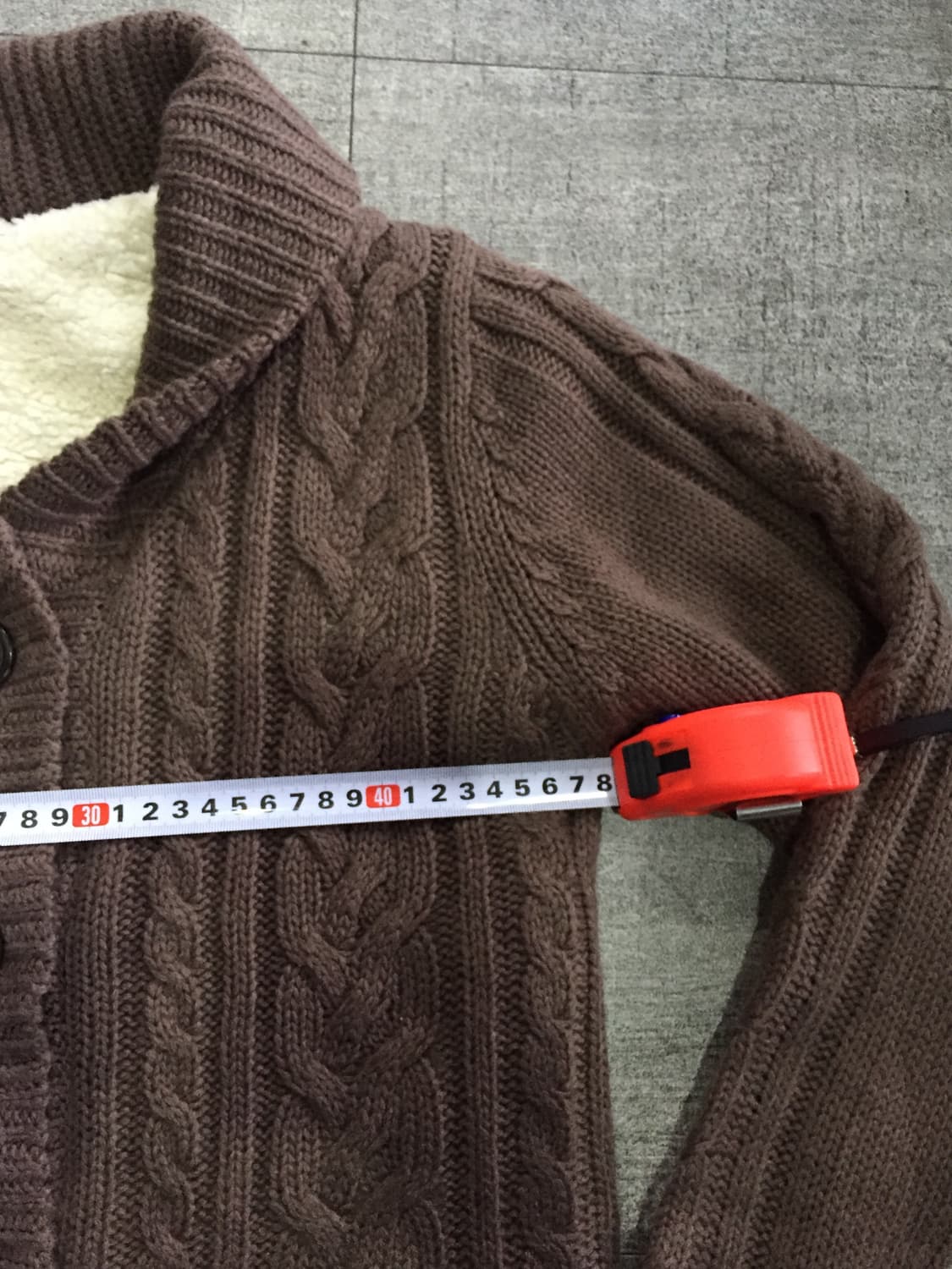 일본빈티지 Pajan 올드스쿨아메카지 혁오풍 숄카라 양털가디건 상품이미지2