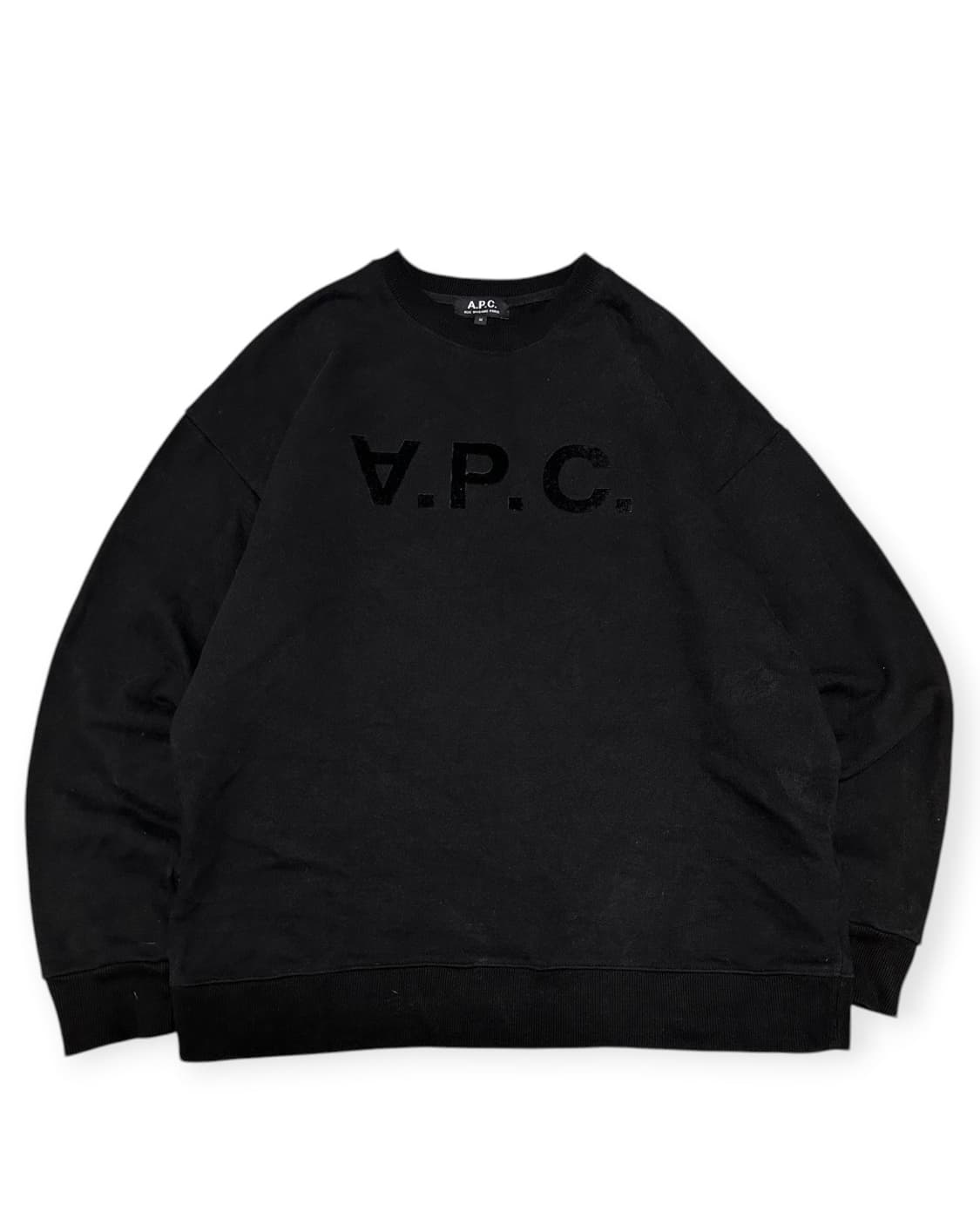 A.P.C. 아페쎄 로고 블랙 맨투맨 상품이미지1