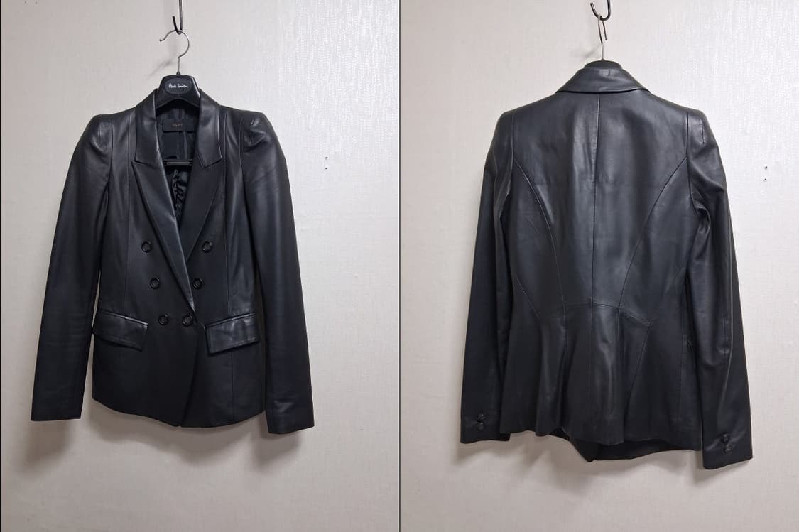 JIGOTT 블랙양가죽쟈켓 여성슬림형 마른XS44사이즈  상품이미지3