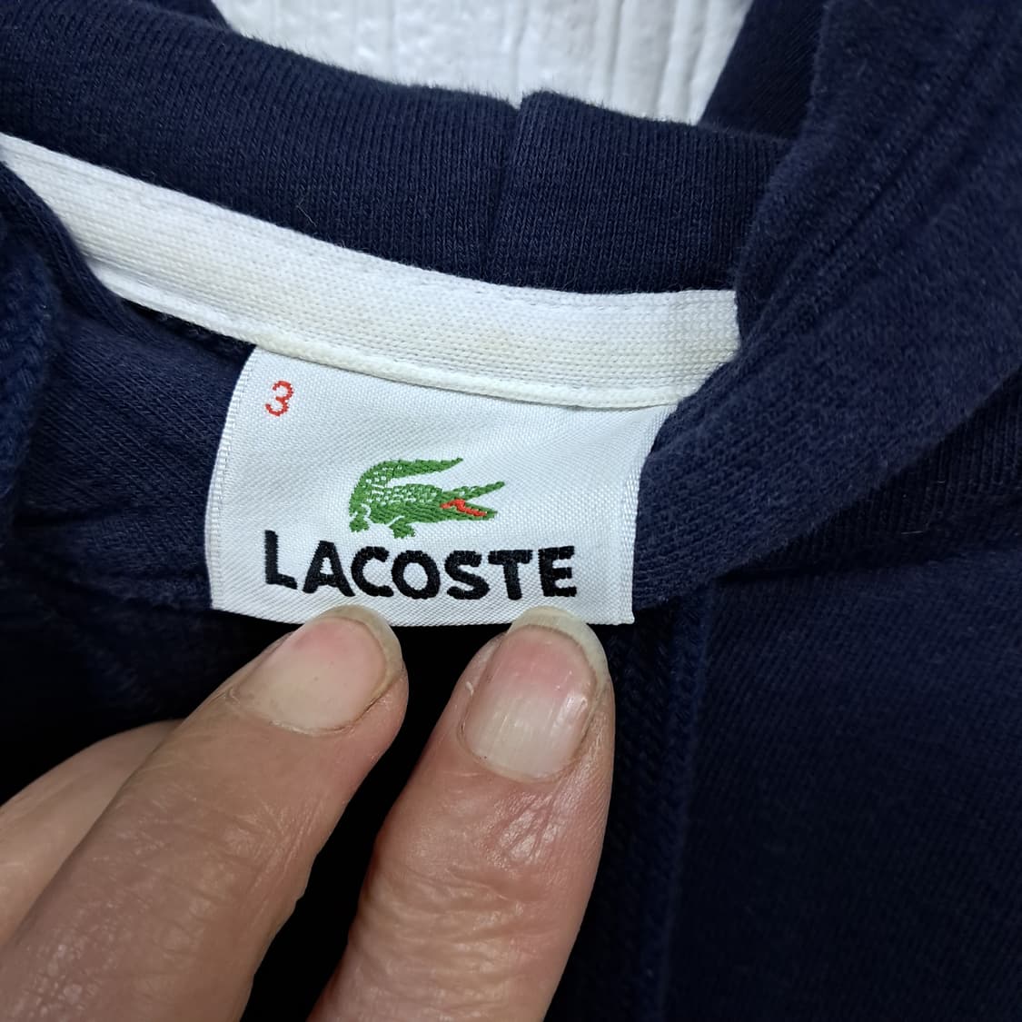 라코스테 네이비 후드티 사이즈 3 상품이미지4