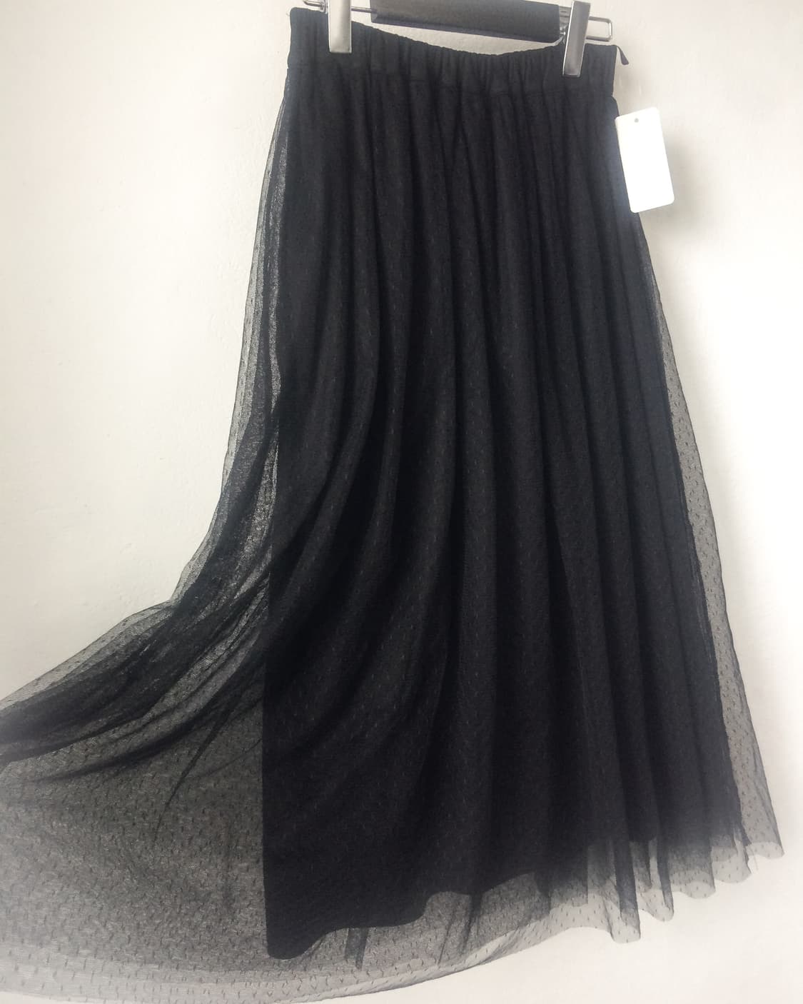 Dot pattern sha long skirt 상품이미지4