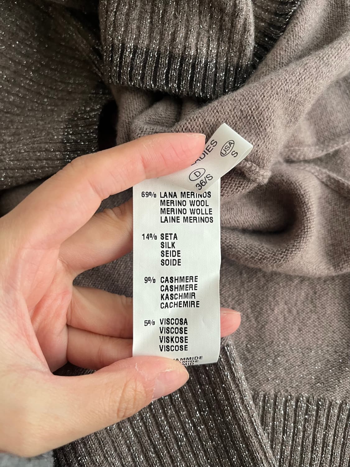 S) 파비아나 필리피 캐시미어 블렌드 니트 브라운 상품이미지6