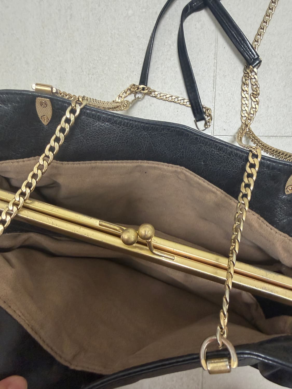 lancaster vintage leather bag 레더 백 paris 상품이미지4