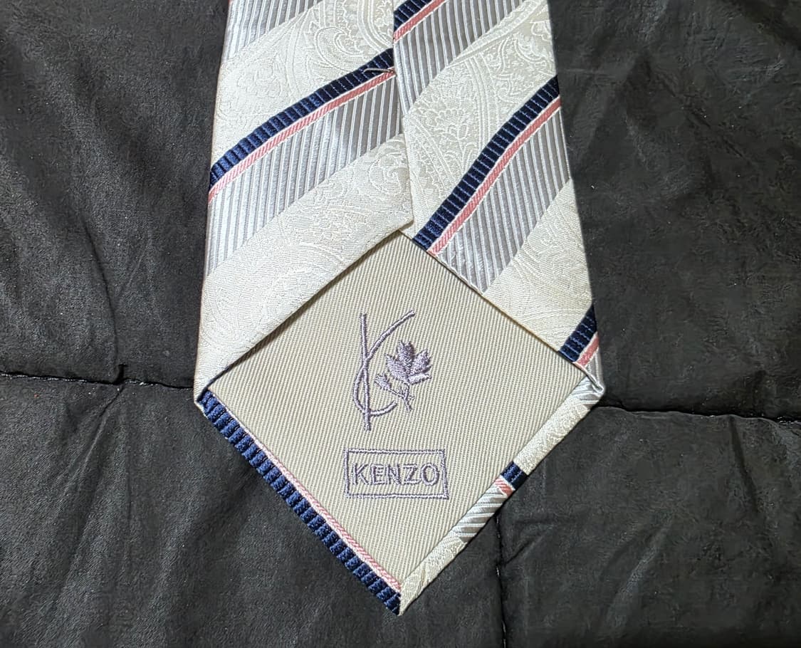 [정품] 켄조 옴므 자가드 스트라이프 실크 넥타이 상품이미지6