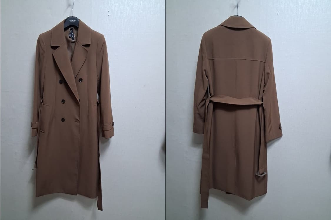 모르간 트렌치코트 카멜브라운 트렌치코트 여성4455 상품이미지2
