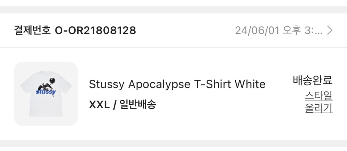 [XXL]스투시 아포칼립스 티셔츠 화이트 상품이미지7