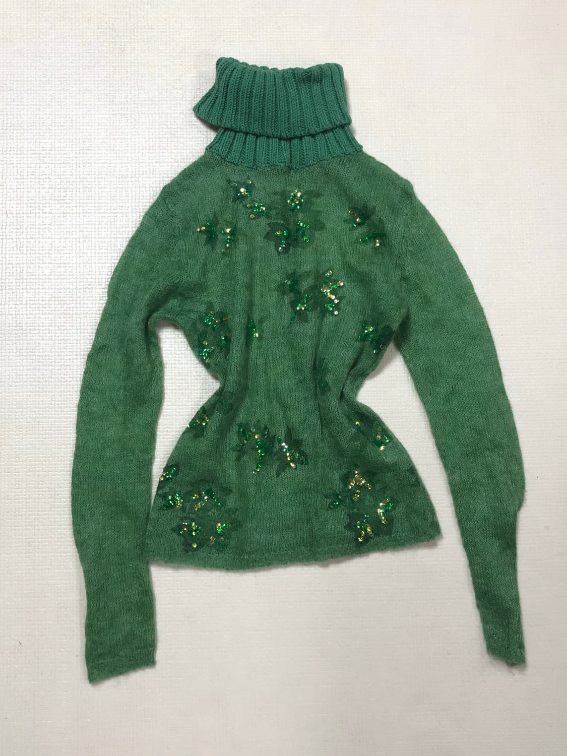빈티지 그린 스팽글 시스루 니트 상품이미지10