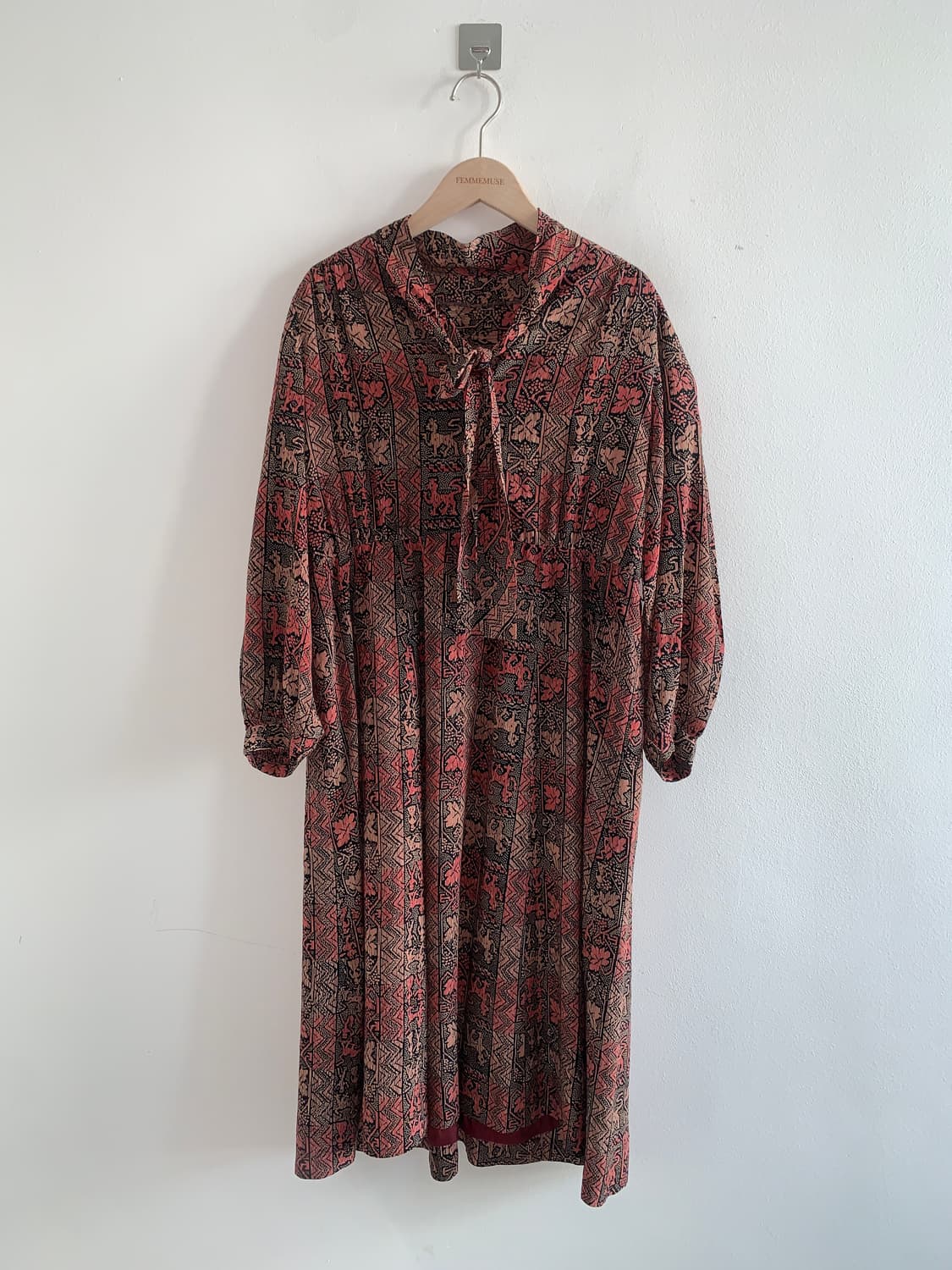 Oriental tie neck dress 상품이미지1