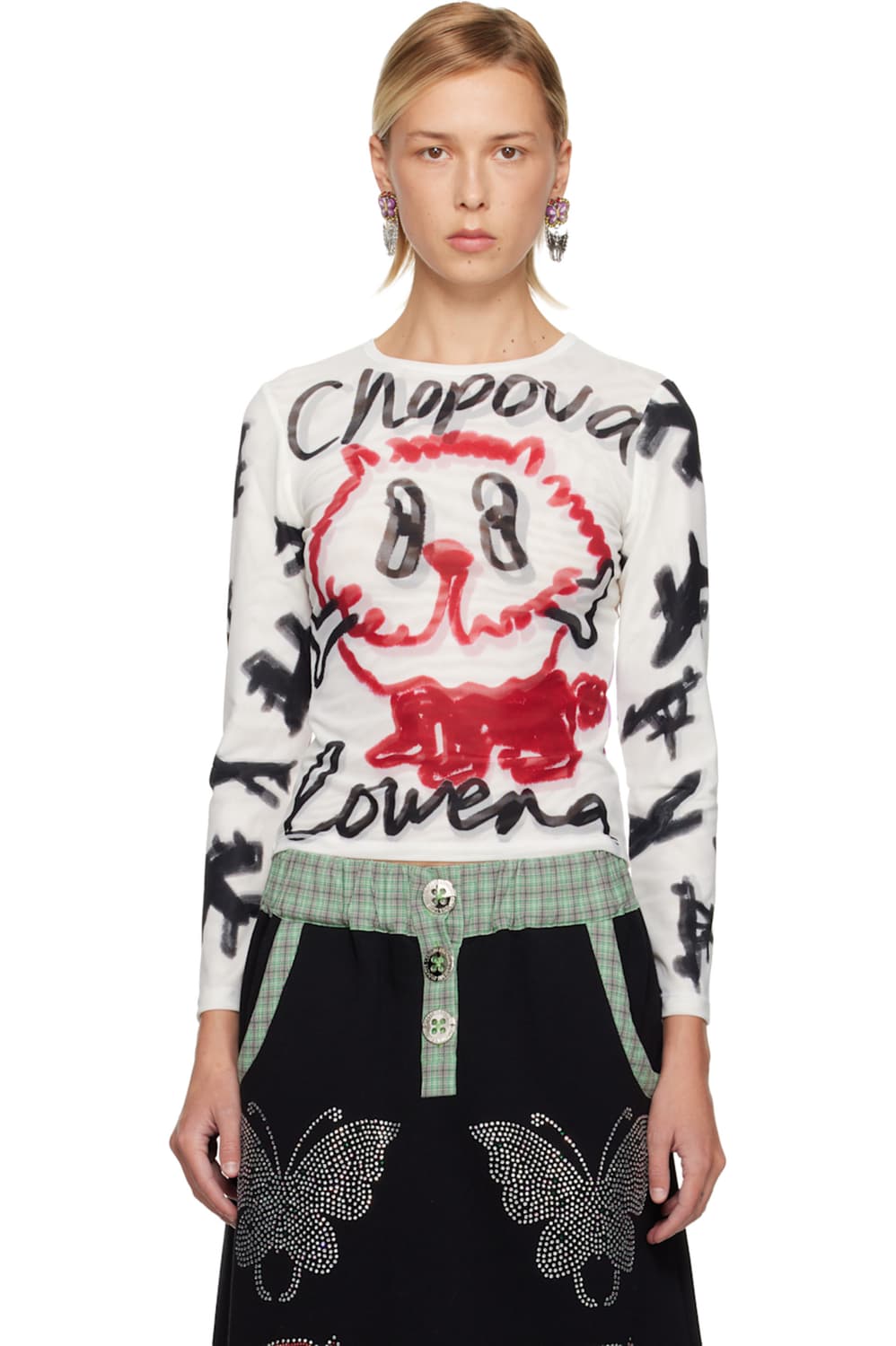 [S]초포바 로위나 25ss 본 매쉬 탑 상품이미지3