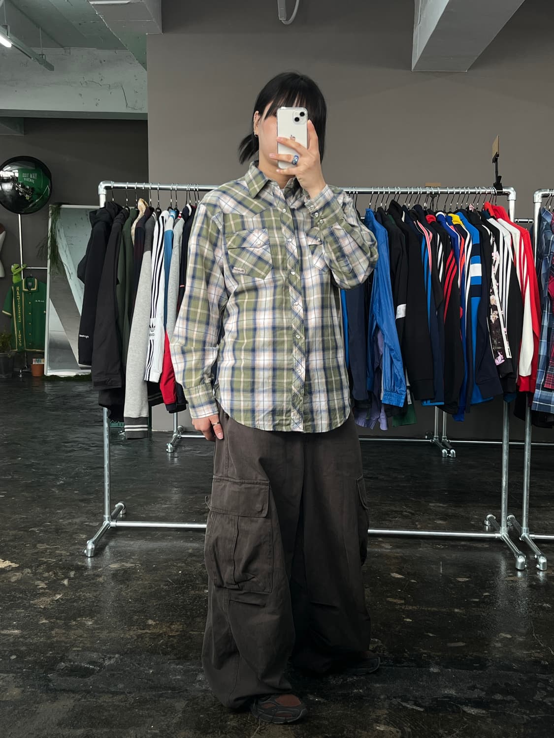 랭글러 웨스턴 체크 셔츠 상품이미지6