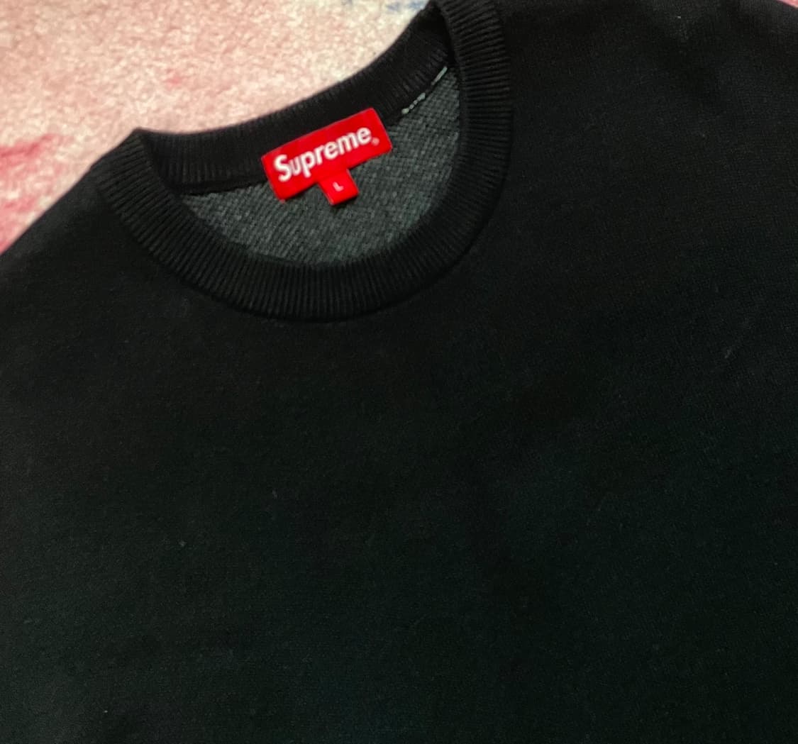 Sleeve stripe sweater black 상품이미지3