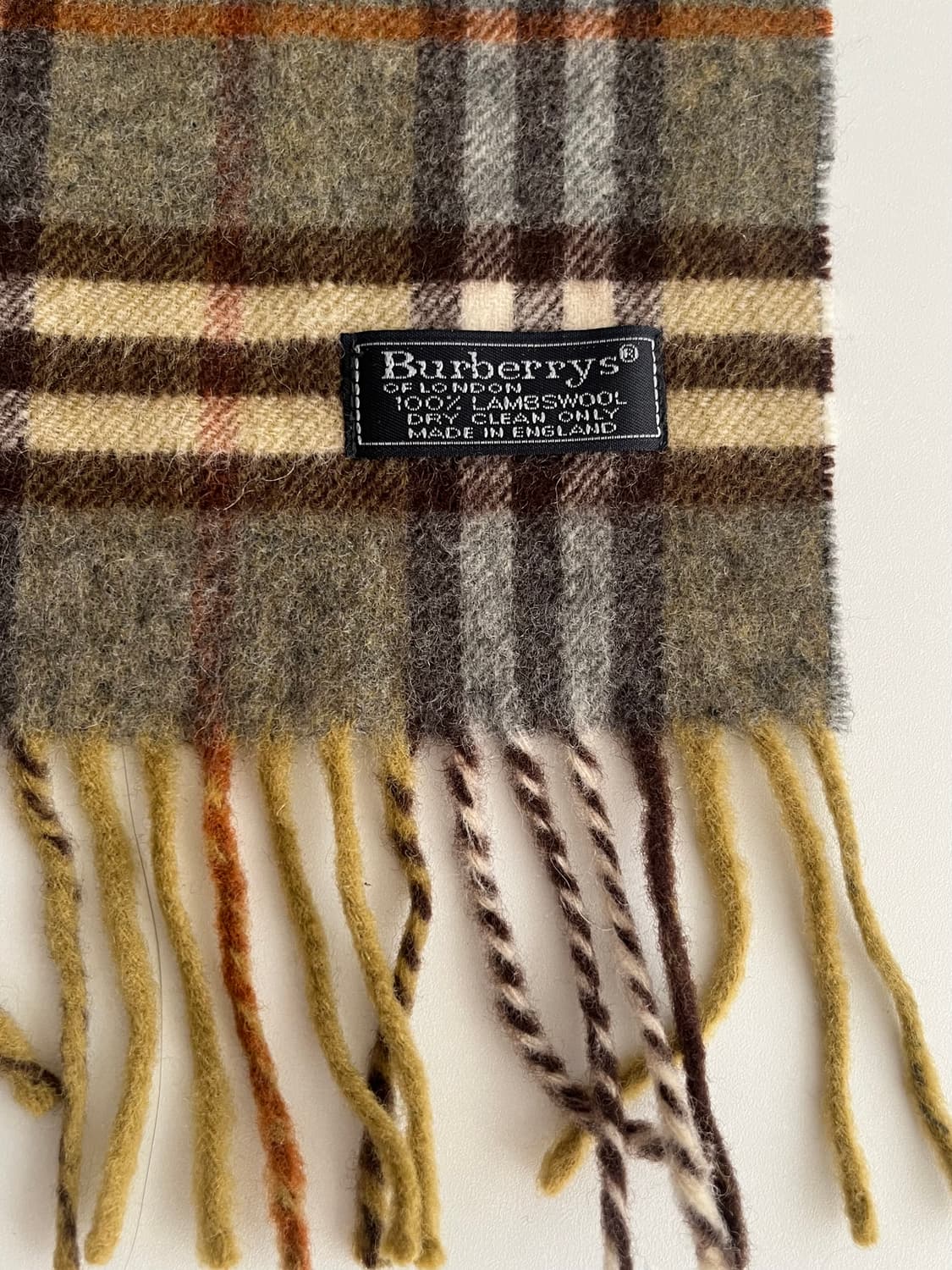 버버리 빈티지 램스울 머플러 카키 상품이미지3