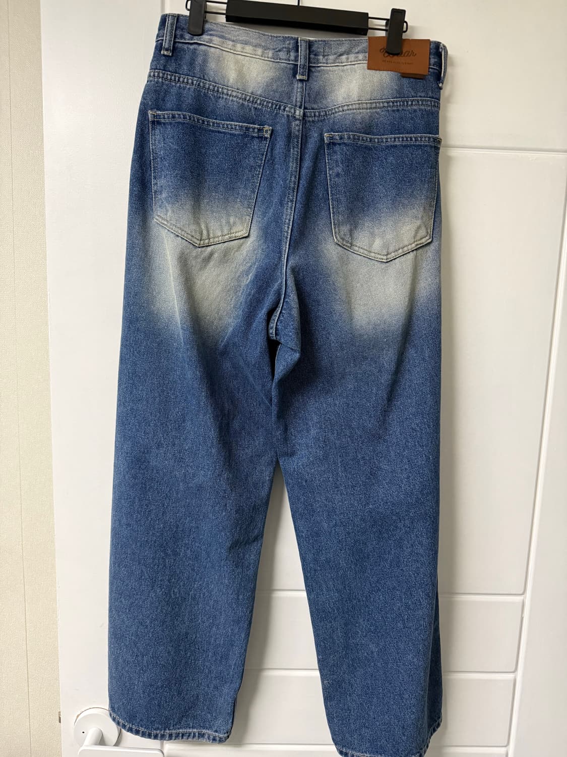 새상품 와르 와이드데님팬츠 진청S 상품이미지3