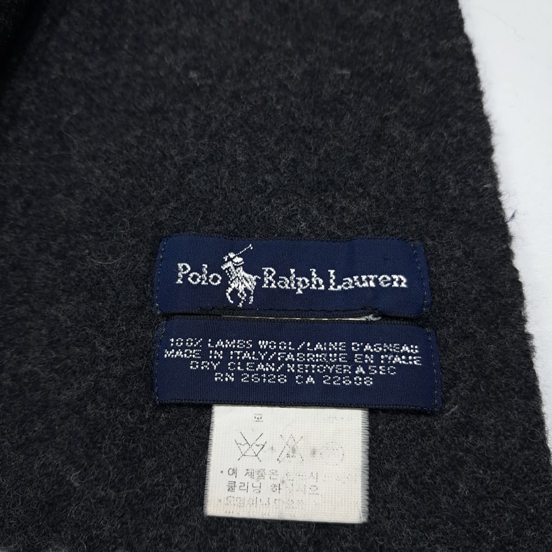MX567 폴로 00s 이태리판 램스울 블루포니 차콜그레이 머플러 상품이미지4