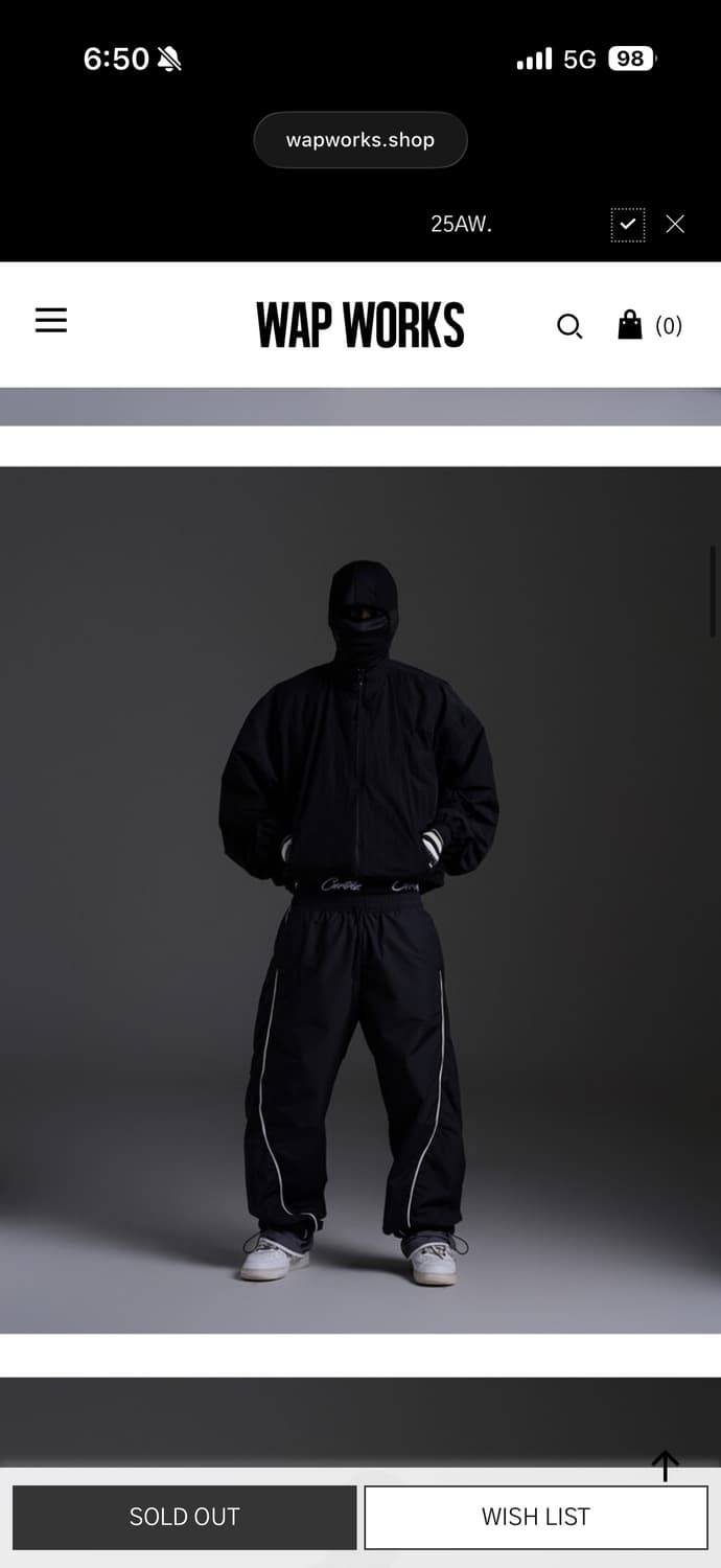 WAP WORKS W101 사이퍼 트랙 팬츠 블랙 L 상품이미지4