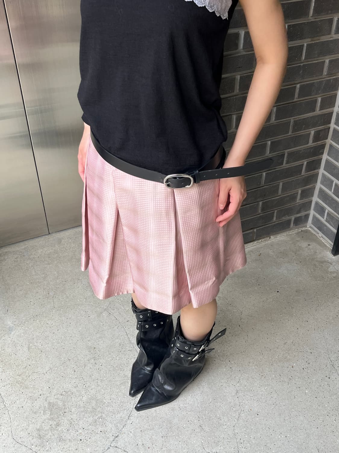 Jil Sander Navy 질샌더 플리츠 스커트  상품이미지1