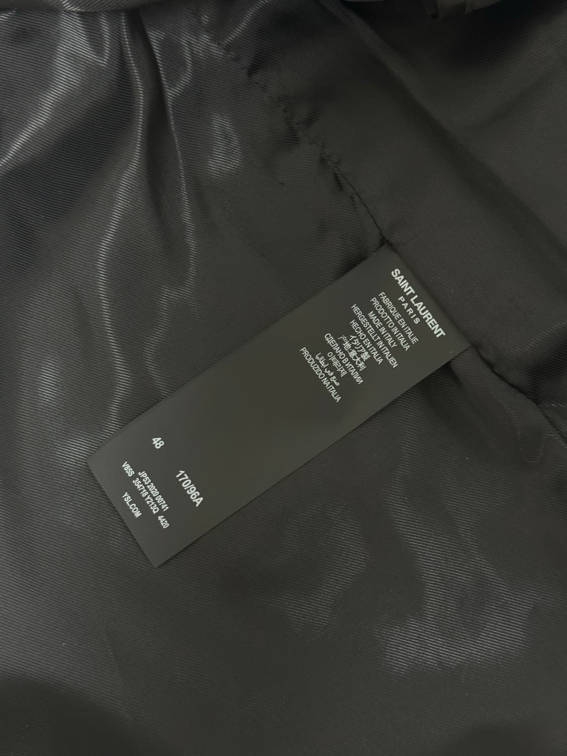 생로랑 테디 자켓 올블랙 상품이미지3
