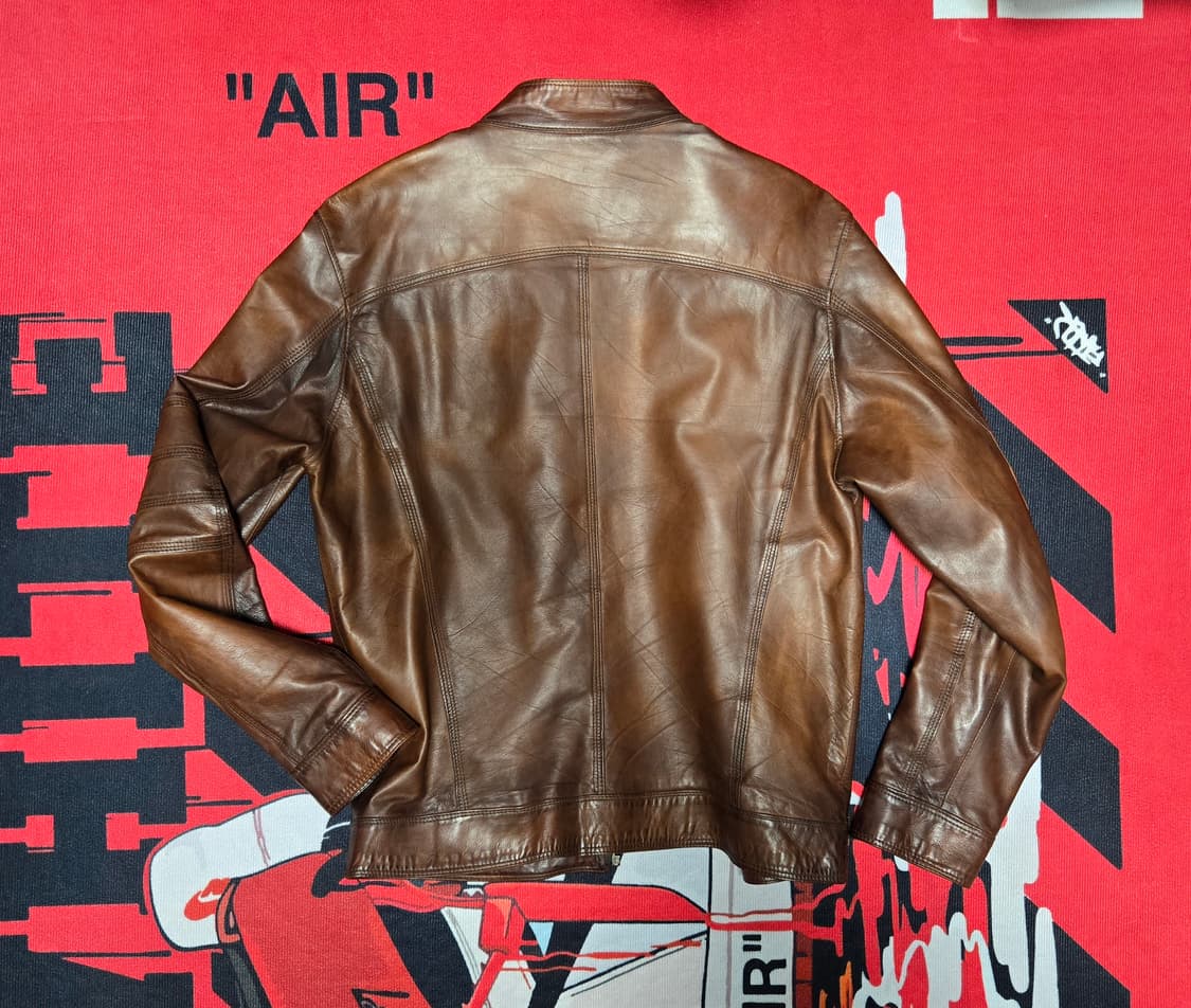 페루치 Peruzzi 이탈리아 싱글 라이더 가죽 레더 자켓 상품이미지7