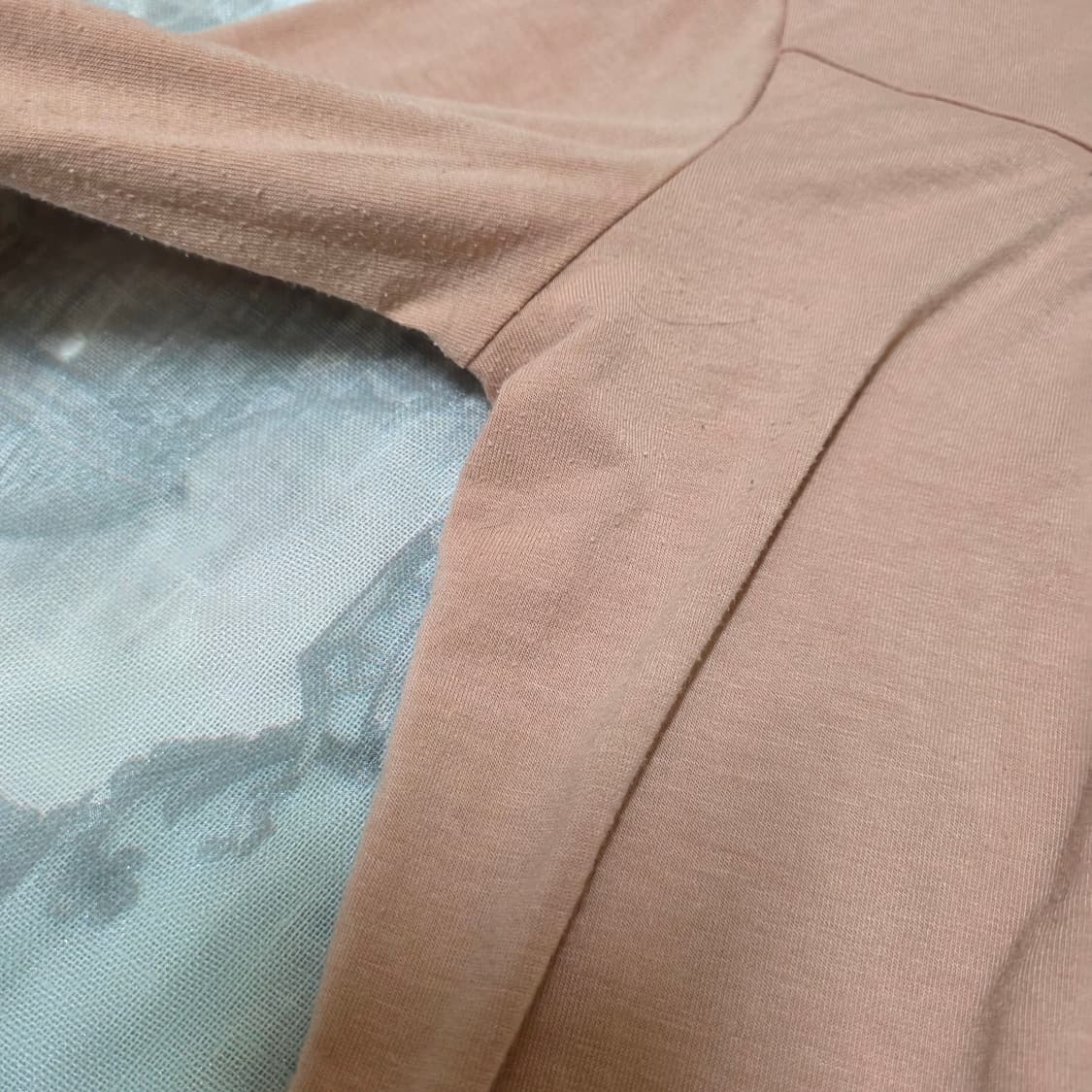 빈티지 엑시즈팜깔페어리 하구미 모리 레이스 셔링 목폴라 이너 티셔츠 상품이미지3