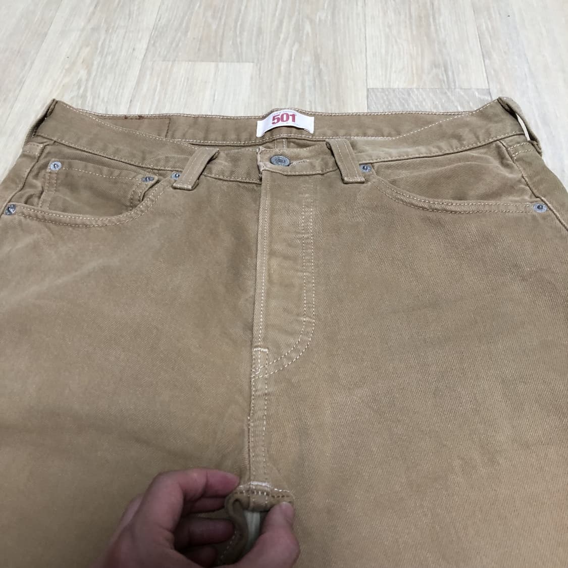 (31) 리바이스 Levi's 501 스트레이트핏 베이지 데님 상품이미지5