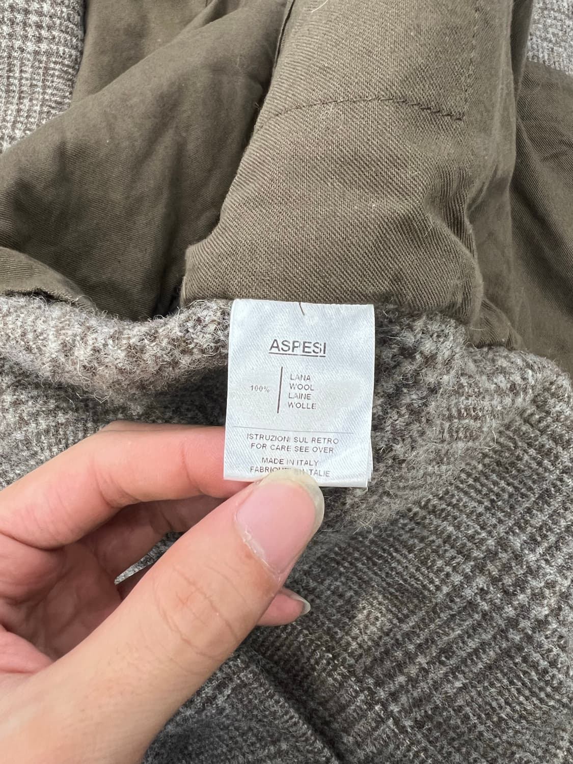 아스페시 브라운 글렌체크 울 자켓 상품이미지8