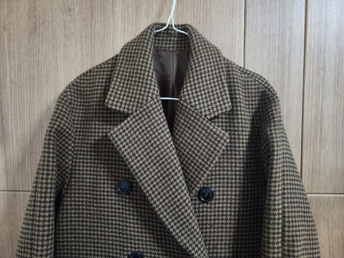 (F)여성 닐바이피 핸드메이드 체크 더블 코트 상품이미지2