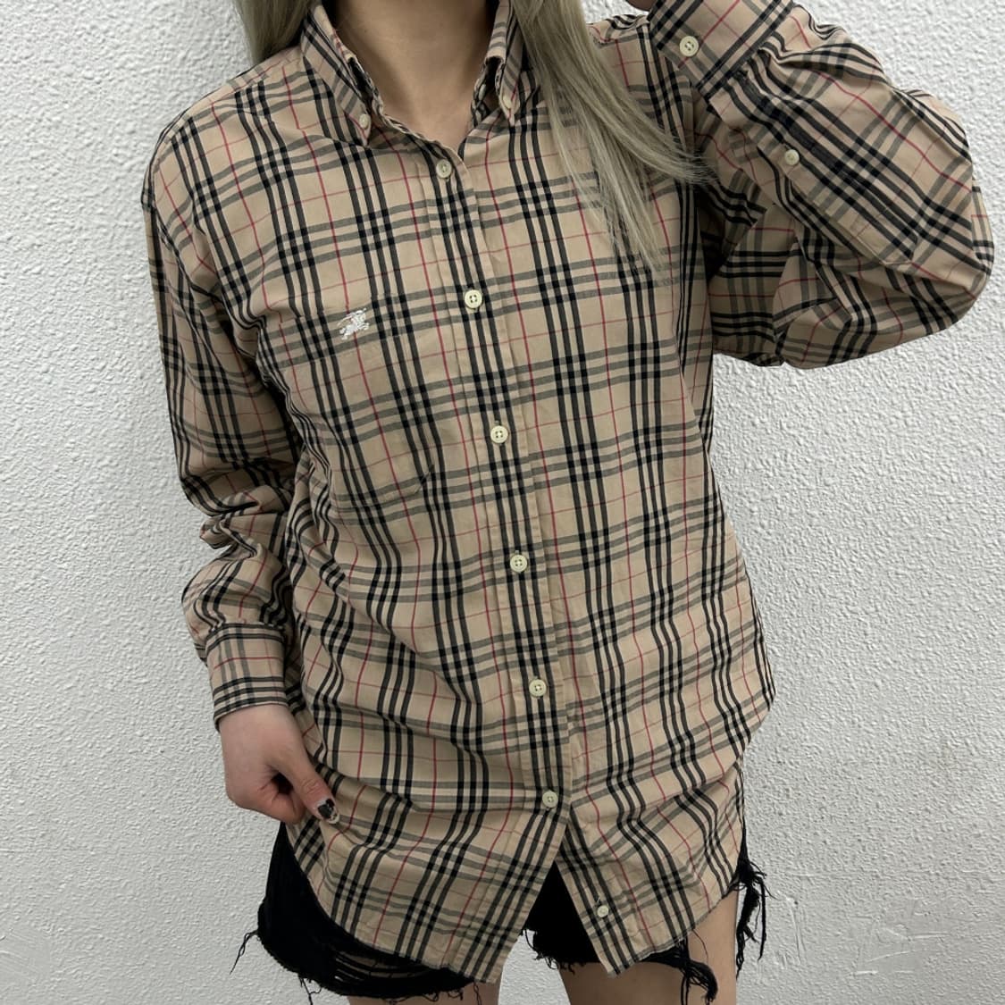 버버리 노바체크 셔츠 M 상품이미지1