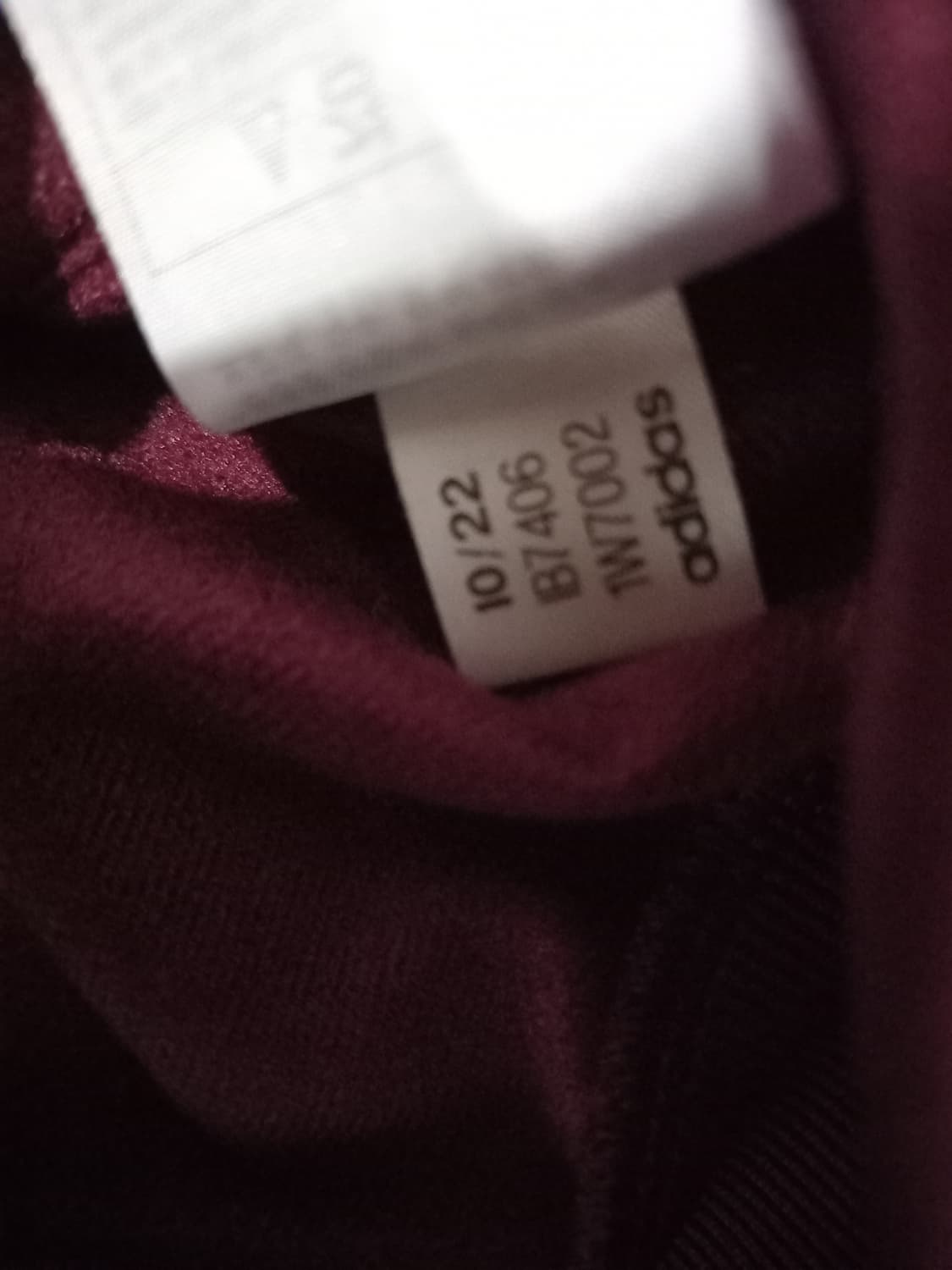 아디다스 파이어버드 IB7406 버건디 트랙탑 저지 져지집업 85/XS 상품이미지6