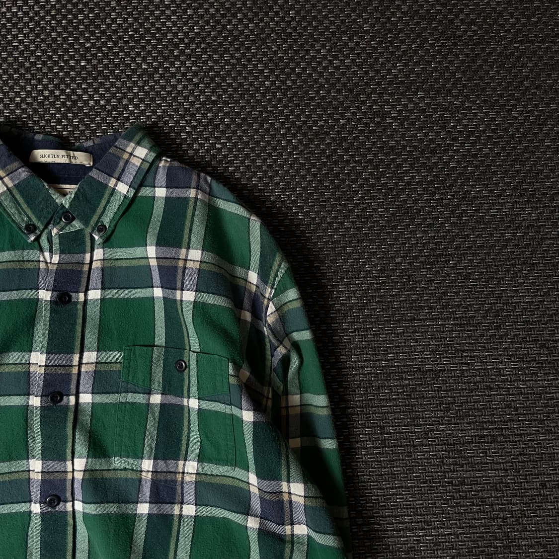 엘엘빈 그린 원포켓 체크 긴팔 셔츠 L 상품이미지3