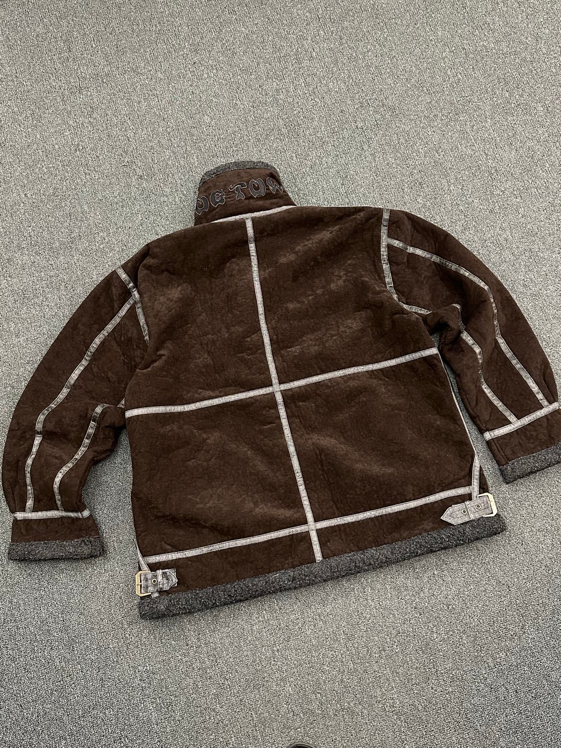 XL)도그타운 빈티지 스웨이드 브라운 무스탕 상품이미지5