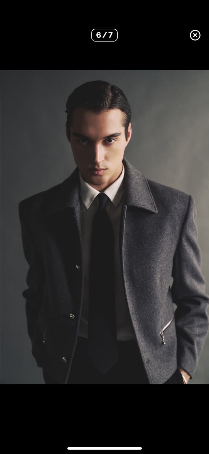 알포/ 캐시미어 - CROP JACKET(그레이) 상품이미지6