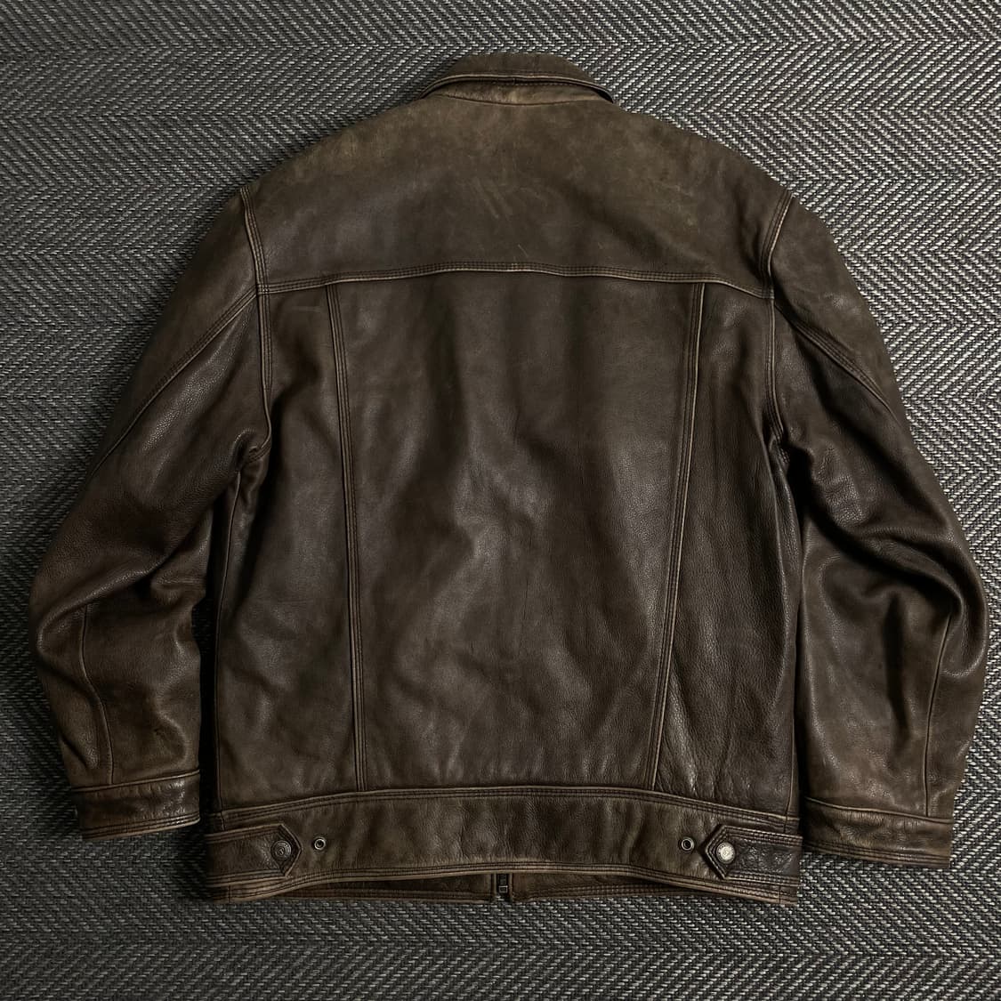 Jan daniel 워시드 카우 가죽 레더 자켓y 3894 상품이미지7