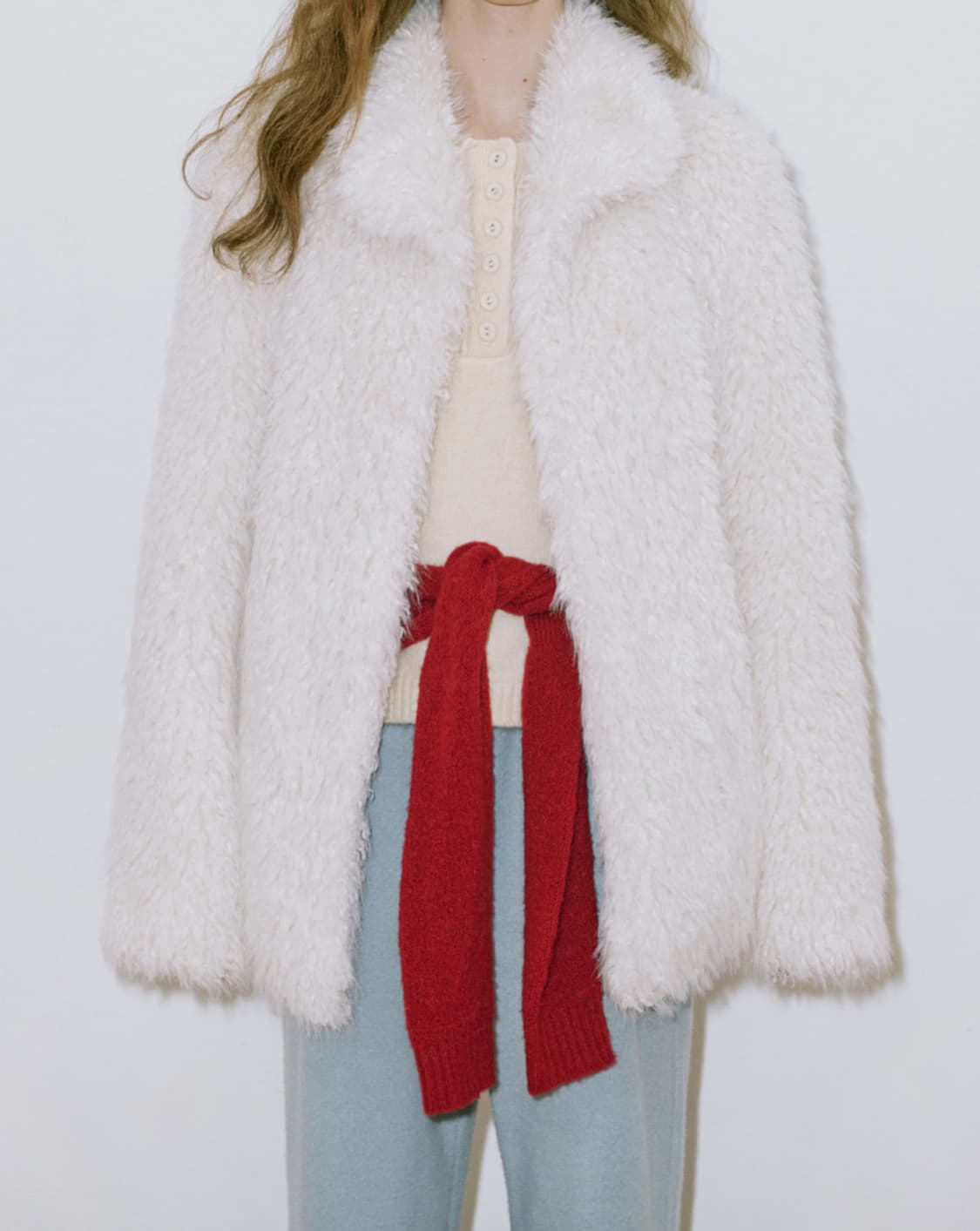 시눈 퍼 자켓 크림 상품이미지1