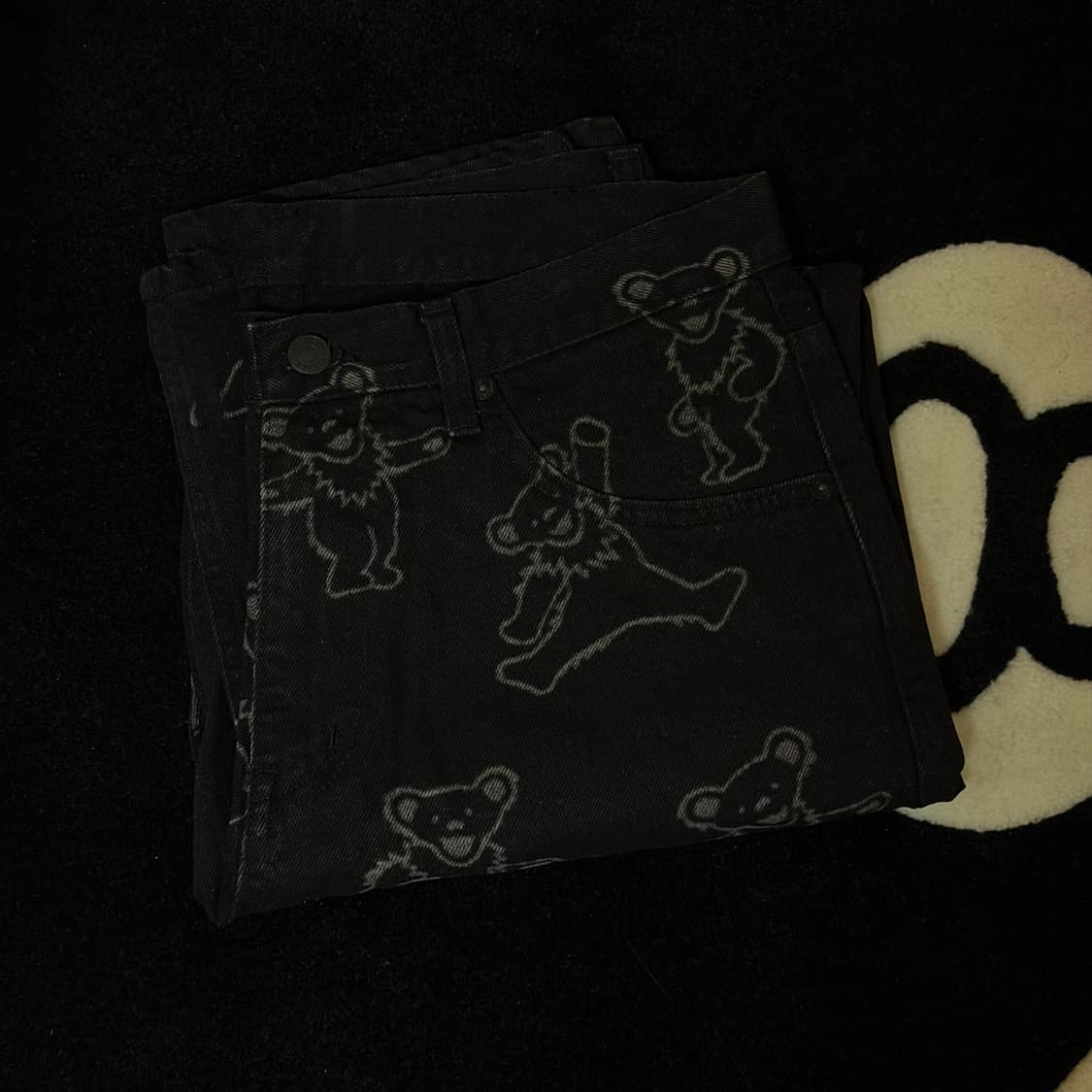 라퍼 LAUGHER 댄싱 베어 팬츠 (블랙) 30 새상품 상품이미지7