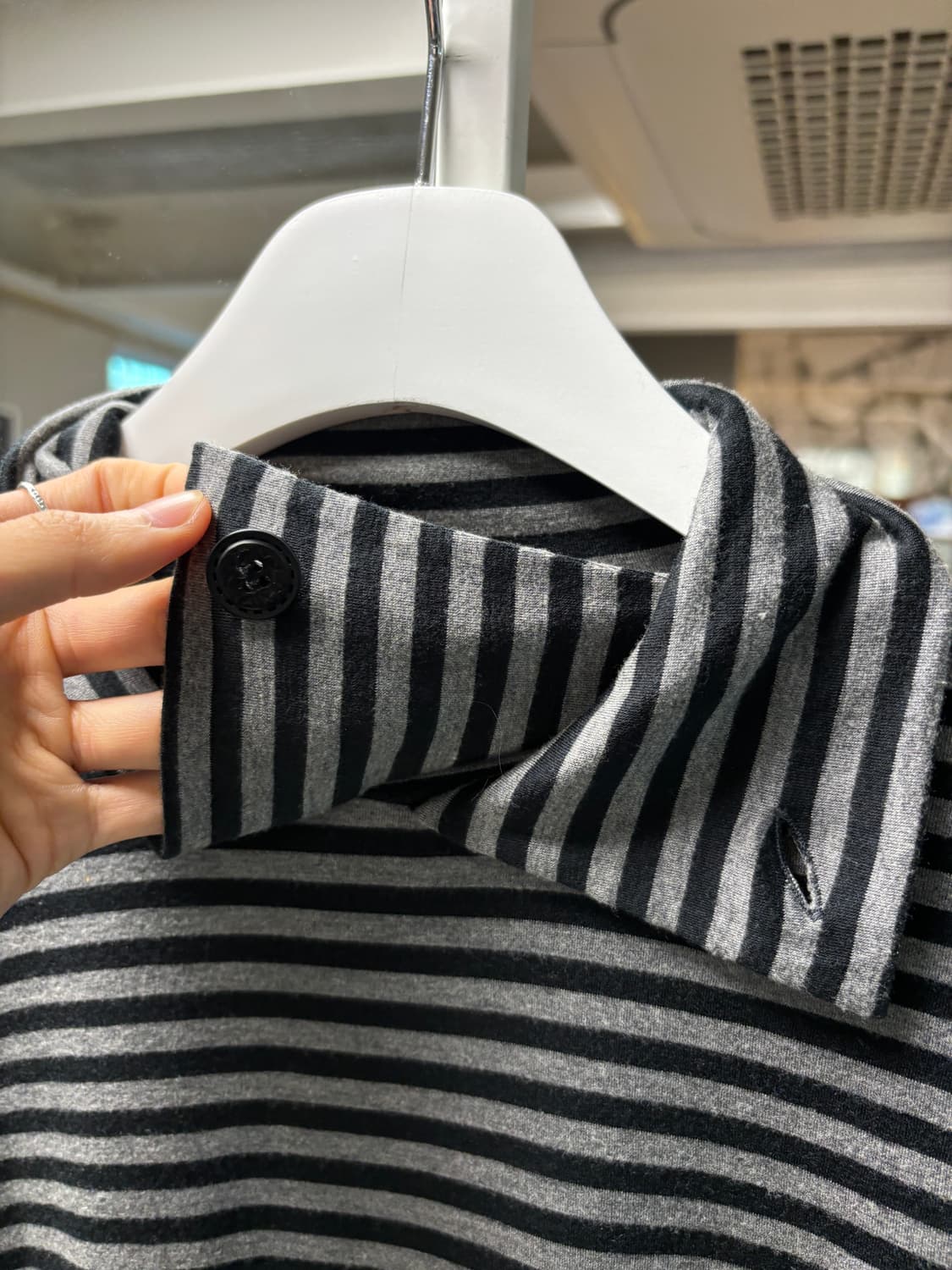 Gianni lo giudice 하이넥 스트라이프 니트 상품이미지4