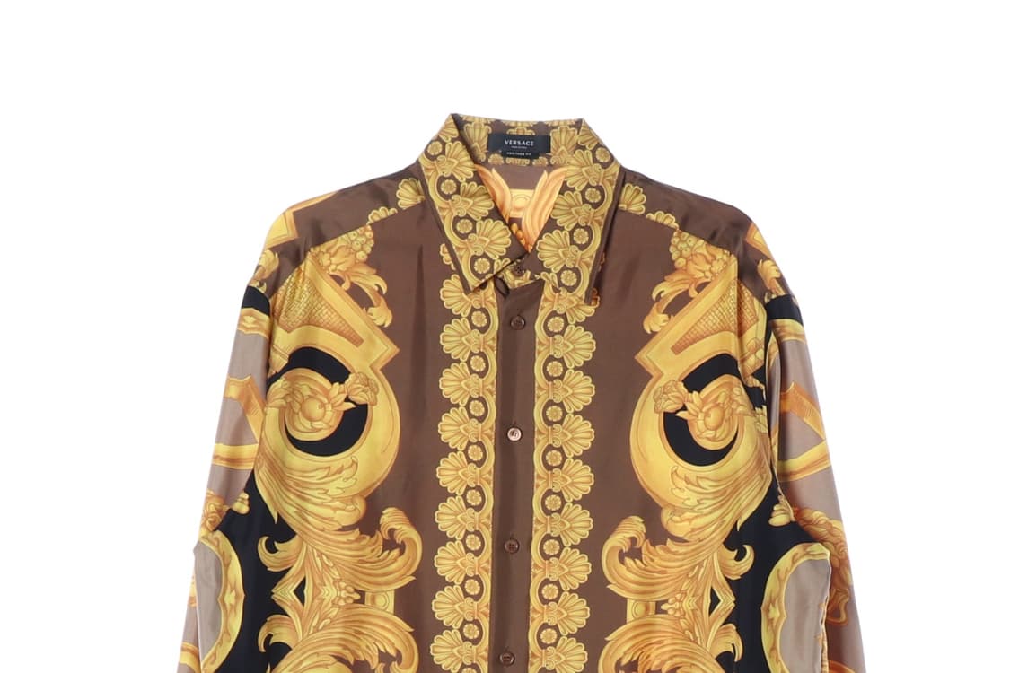 VERSACE 베르사체 23SS 실크100% 패턴 긴팔 셔츠 XL 상품이미지3