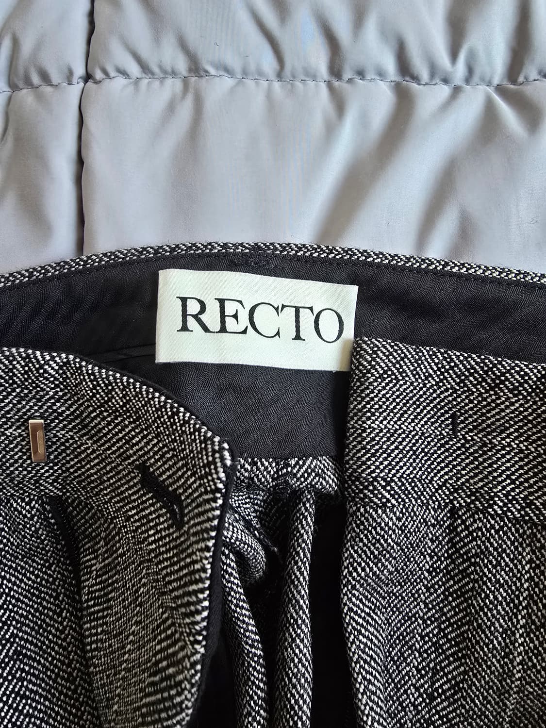 렉토 브로큰 헤링본 투턱 팬츠 M 상품이미지3