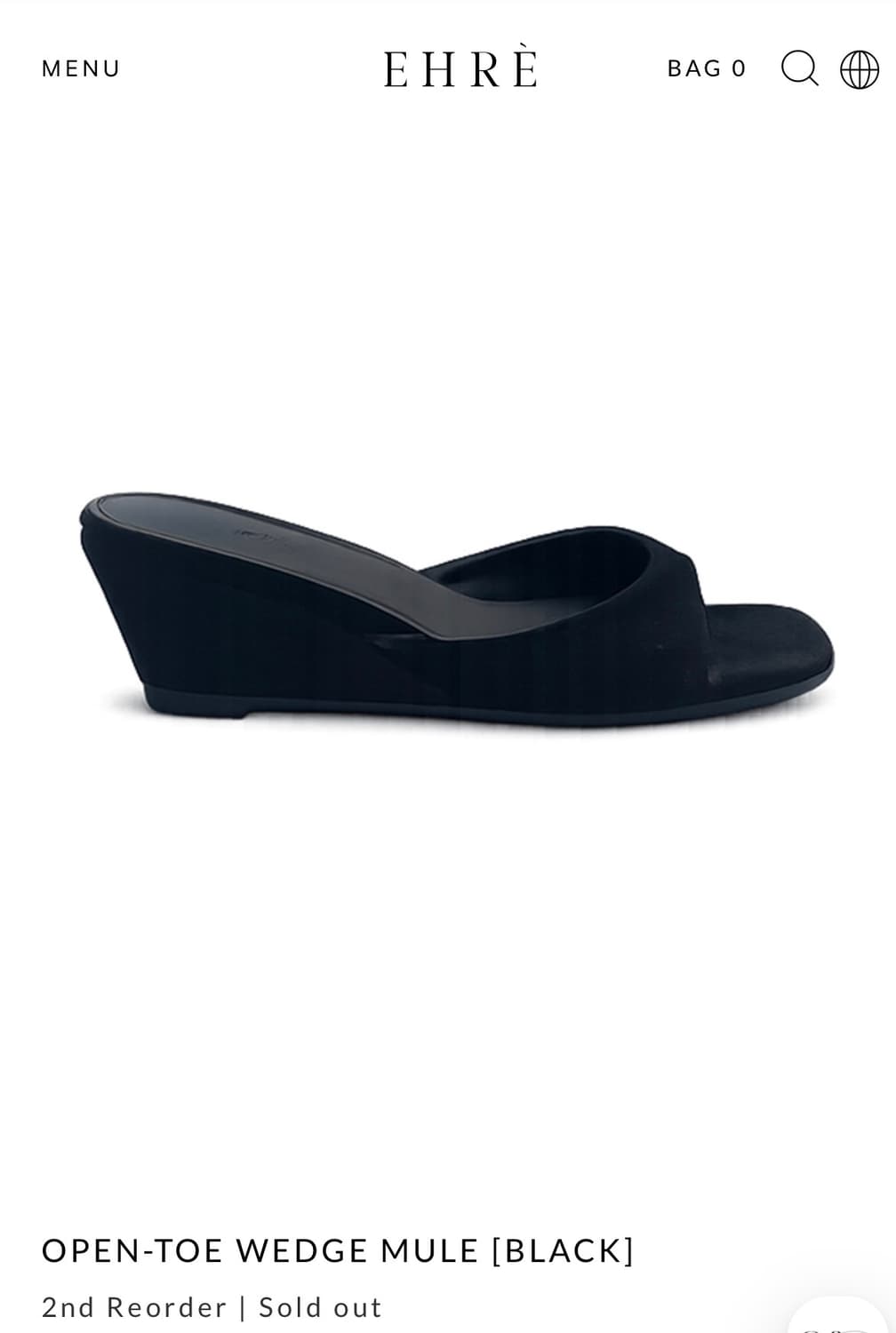 EHRE 에레 OPEN-TOE WEDGE MULE 230사이즈 새상품 상품이미지1
