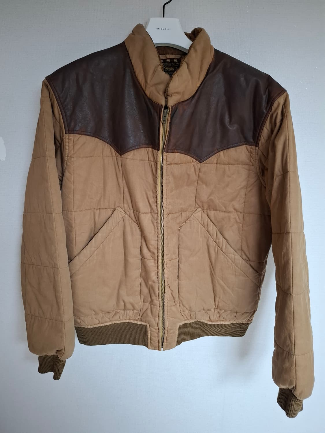 XL 더블알엘 레더 요크 패딩 퀼팅 자켓 상품이미지1