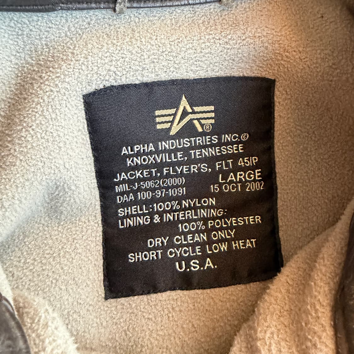 알파 인더스트리 cwu-45 플라이트 자켓 상품이미지6