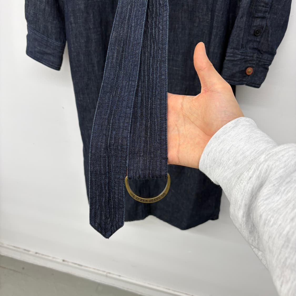 폴로 데님 셔츠 원피스 네이비 여성 M 상품이미지8