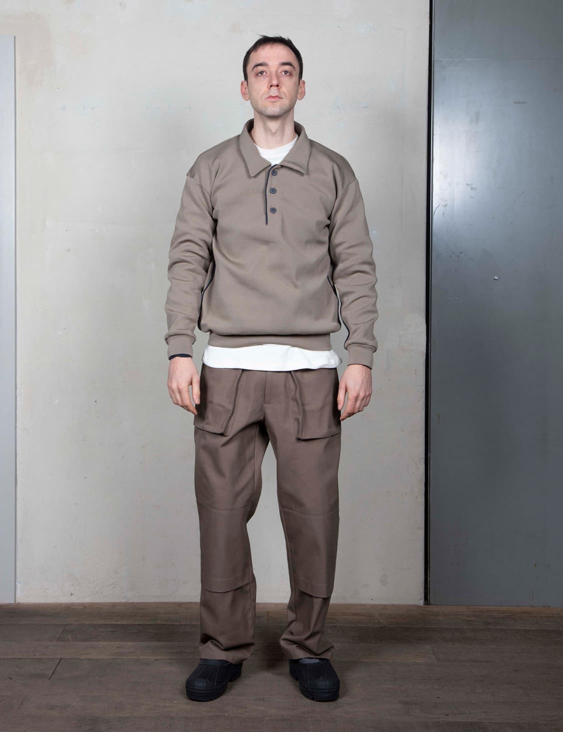 [GR10K] SCULPT RIB POLO SWEATER 상품이미지1