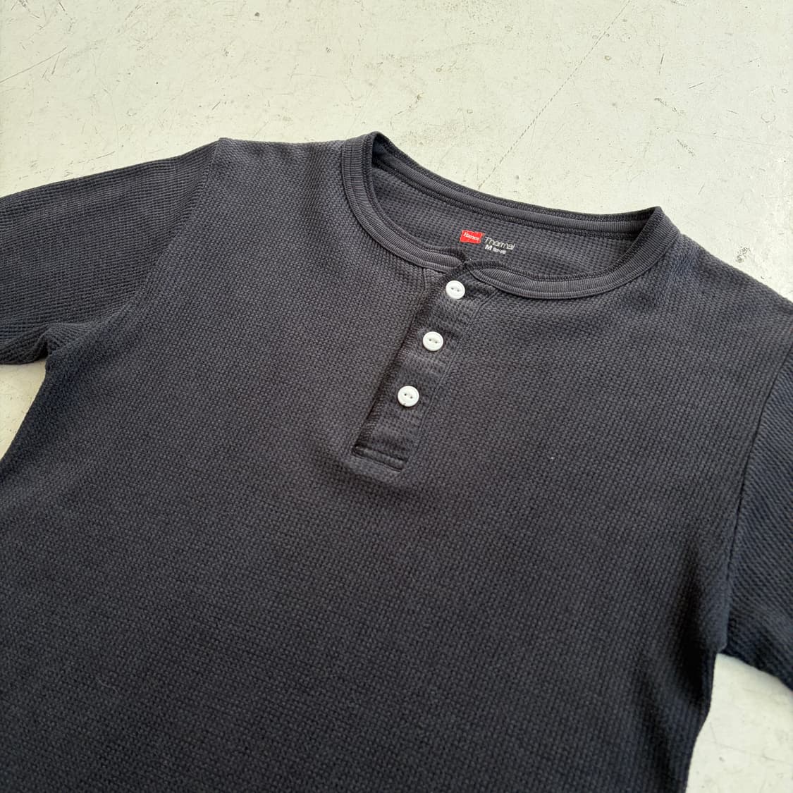 헤인즈 와플 헨리넥 티셔츠 M 상품이미지4