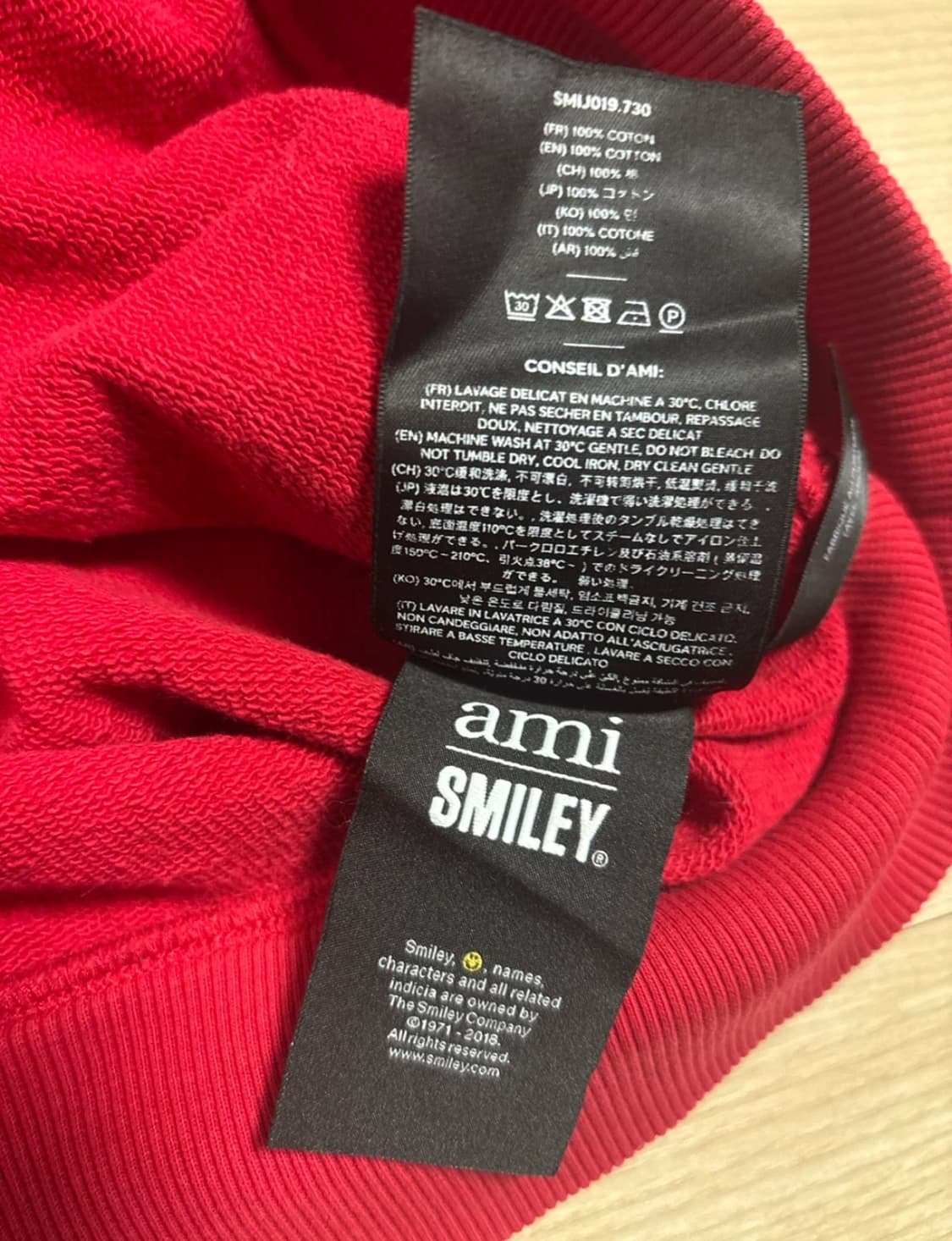 AMI 아미 x 스마일리 레드 후드 상품이미지7