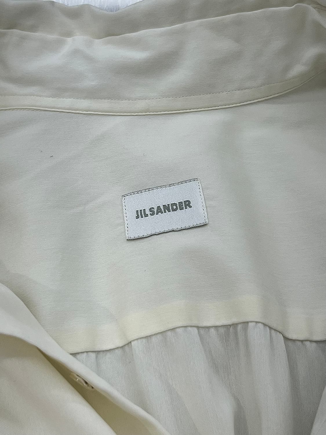 질샌더 화이트 베이직 리넨 포이카 원 포켓 셔츠 상품이미지7