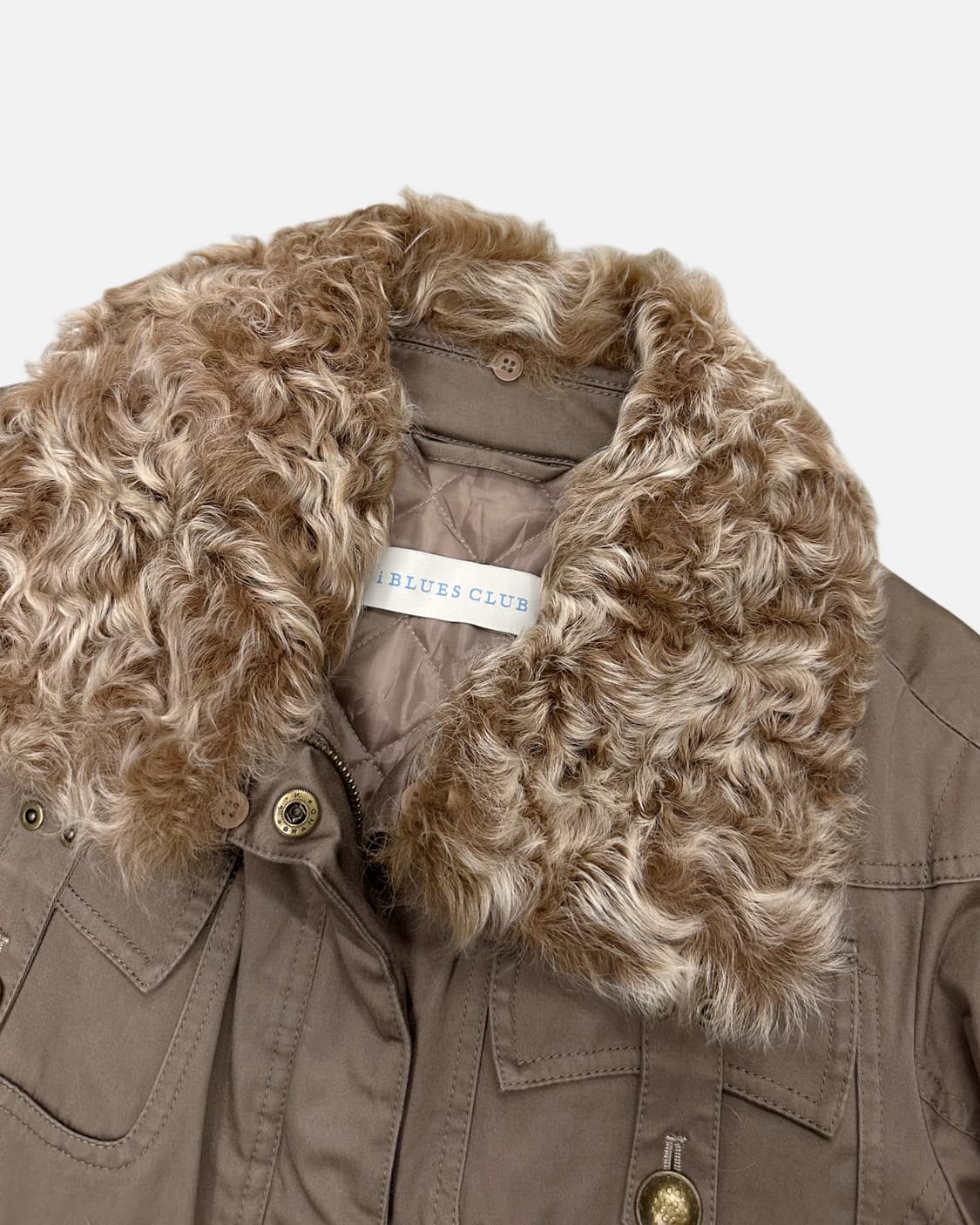 I BLUES CLUB fur collar crop strap jacke 상품이미지4