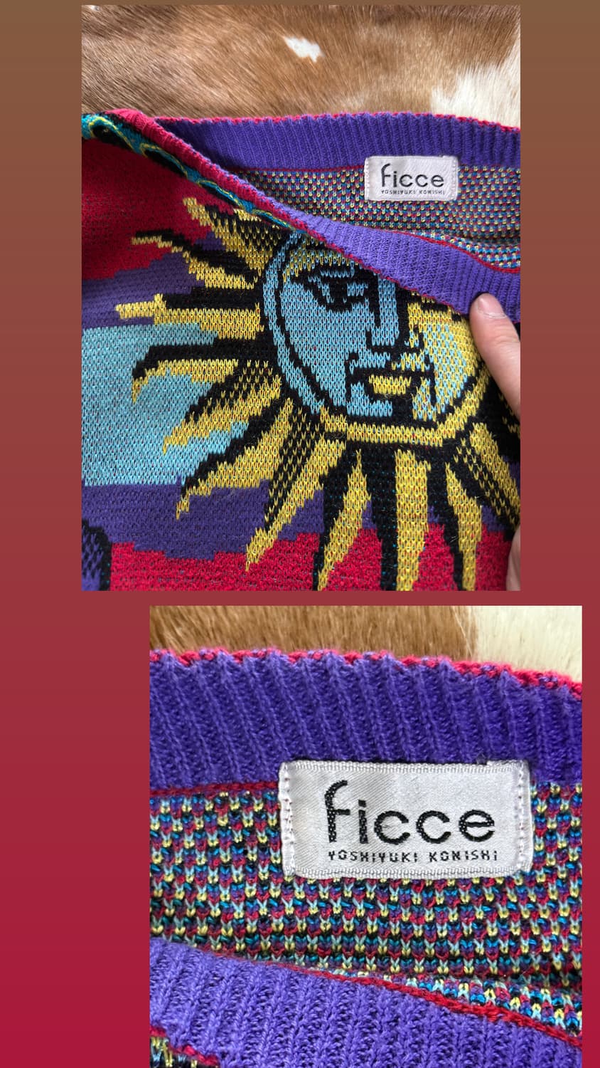 90s YOSHIYUKI KONISHI Psychedelic Sun 니트 상품이미지10
