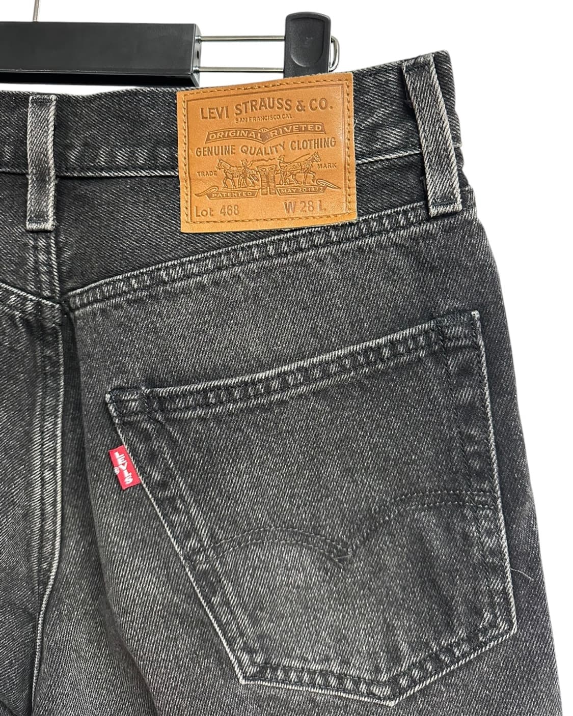 리바이스 468 블랙 워싱 데님쇼츠 28 size 상품이미지3
