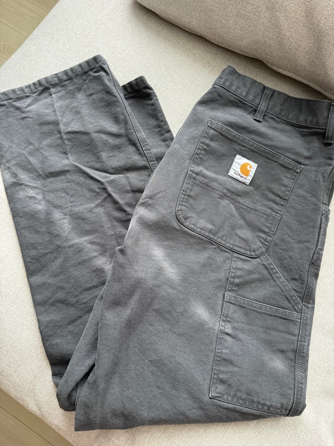 칼하트 싱글 니 팬츠 GRAPHITE CANVAS 36x32 상품이미지1