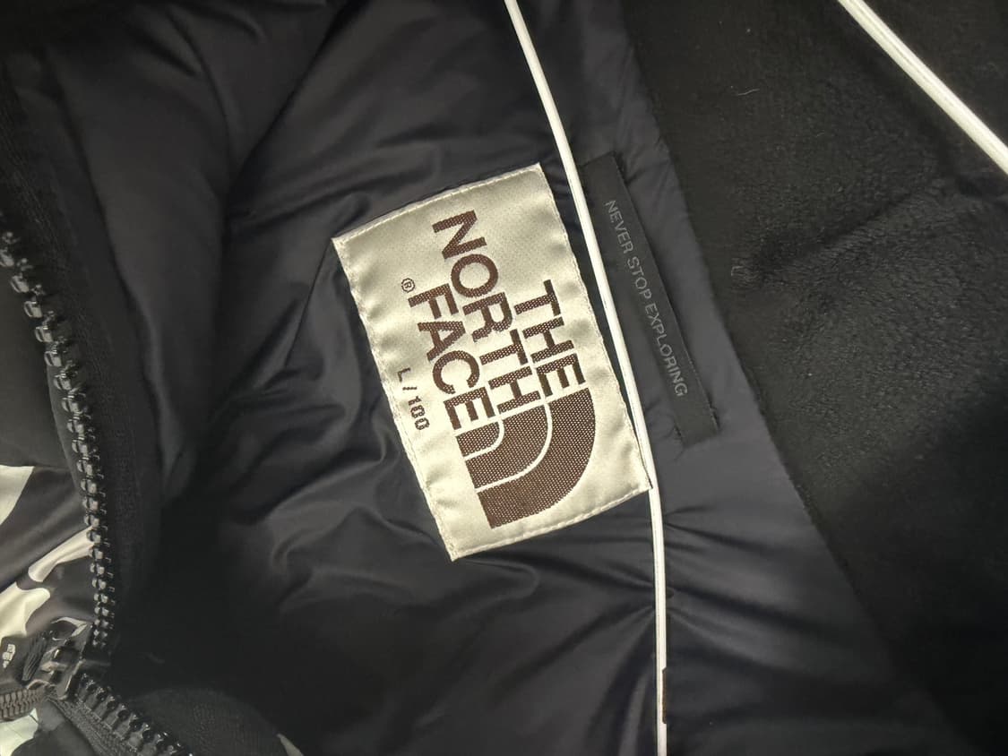 노스페이스 화이트 라벨 노벨티 눕시 다운 자켓 프린트 블랙 숏패딩 상품이미지6